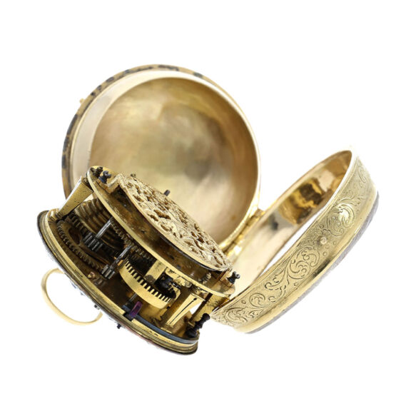 Early French gold single-handed verge oignon watch Circa 1700 Early French gold single-handed verge oignon watch Circa 1700