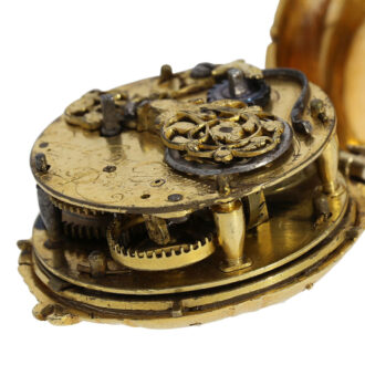 French fire-gilt sea urchin shaped pendant watch Circa 1640