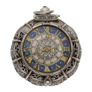 French silver pendant watch with alarm and self strike Circa 1600