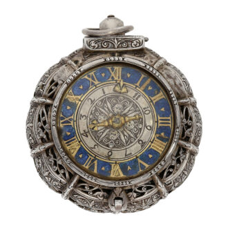 French silver pendant watch with alarm and self strike Circa 1600 French silver pendant watch with alarm and self strike Circa 1600