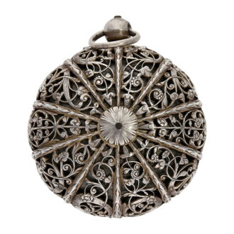 French silver pendant watch with alarm and self strike Circa 1600 French silver pendant watch with alarm and self strike Circa 1600