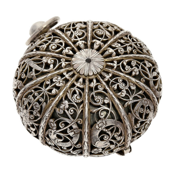 French silver pendant watch with alarm and self strike Circa 1600 French silver pendant watch with alarm and self strike Circa 1600