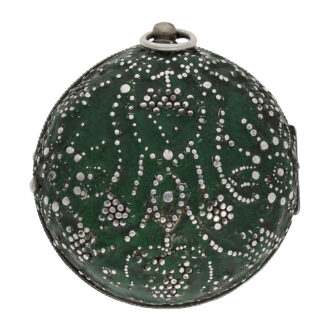 Important English silver verge pendant watch with calendar Circa 1670