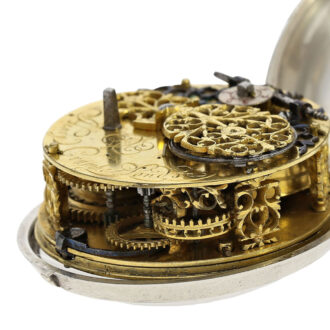 Important English silver verge pendant watch with calendar Circa 1670