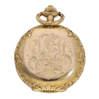 Swiss gold hunting cased Art Nouveau chronometer Circa 1896 Swiss gold hunting cased Art Nouveau chronometer Circa 1896