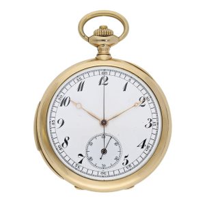 French 18 Carat gold minute repeating chronograph Circa 1890
