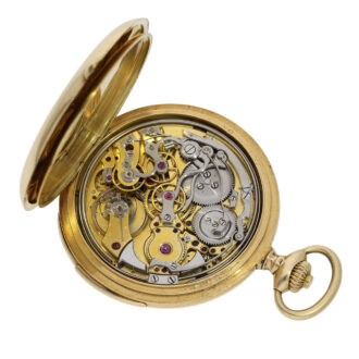 French 18K gold minute repeating chronograph Circa 1890