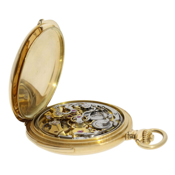 French 18K gold minute repeating chronograph Circa 1890 French 18K gold minute repeating chronograph Circa 1890