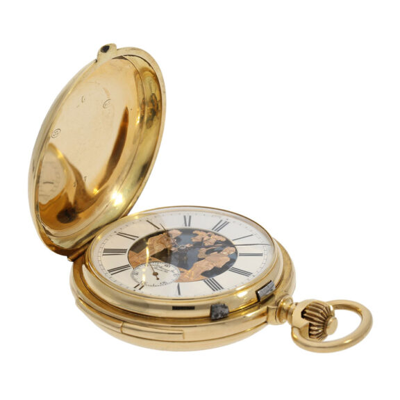 Swiss repeating lever with Jacquemart figure automaton Circa 1900 Swiss repeating lever with Jacquemart figure automaton Circa 1900