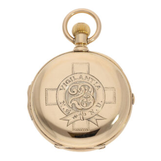 Swiss rose gold hunting cased minute repeating chronograph Circa 1882