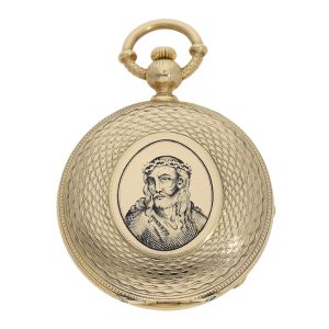 Unique French gold hunting cased pocket watch Circa 1870