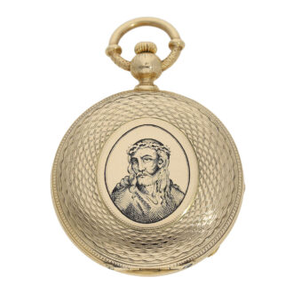 Unique French gold hunting cased pocket watch Circa 1870 Unique French gold hunting cased pocket watch Circa 1870