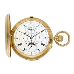 English 18K gold highly complicated lever watch Circa 1889
