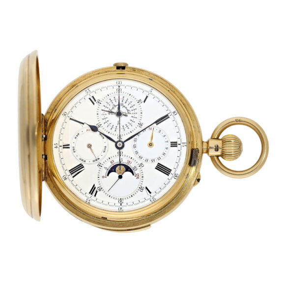 English 18K gold highly complicated lever watch Circa 1889