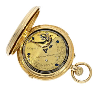 English 18K gold highly complicated lever watch Circa 1889