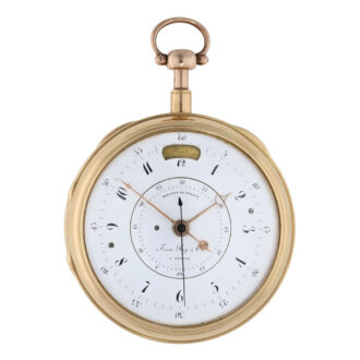 Important Swiss rose gold open faced deck watch Circa 1820 Important Swiss rose gold open faced deck watch Circa 1820