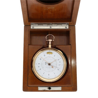 Important Swiss rose gold open faced deck watch Circa 1820 Important Swiss rose gold open faced deck watch Circa 1820