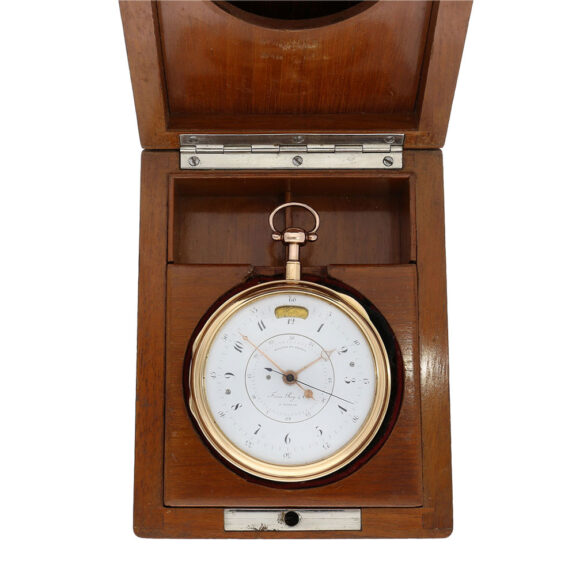 Important Swiss rose gold open faced deck watch Circa 1820 Important Swiss rose gold open faced deck watch Circa 1820