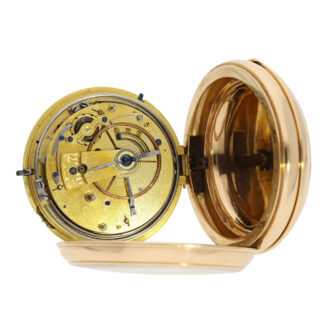 Important Swiss rose gold open faced deck watch Circa 1820 Important Swiss rose gold open faced deck watch Circa 1820