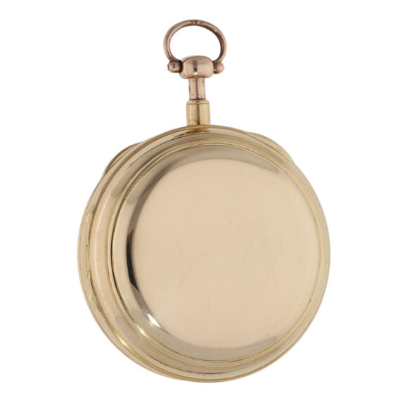 Important Swiss rose gold open faced deck watch Circa 1820 Important Swiss rose gold open faced deck watch Circa 1820