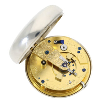 Fine English heavy silver pair cased chronometer Circa 1816
