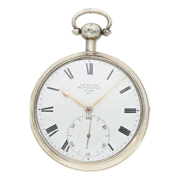 Fine English heavy silver pair cased chronometer Circa 1816