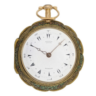 Important English gold repeating clock watch Circa 1800 Important English gold repeating clock watch Circa 1800