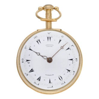 Important English gold repeating clock watch Circa 1800 Important English gold repeating clock watch Circa 1800