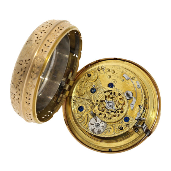 Important English gold repeating clock watch Circa 1800 Important English gold repeating clock watch Circa 1800