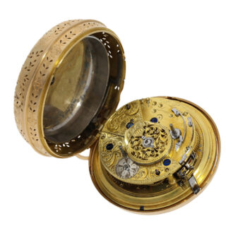 Important English gold repeating clock watch Circa 1800 Important English gold repeating clock watch Circa 1800