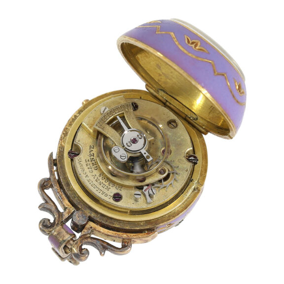 Gold, silver, enamel and diamond-set Boule de Genève Circa 1900 Gold, silver, enamel and diamond-set Boule de Genève Circa 1900