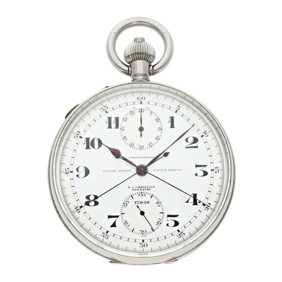 Swiss split-seconds chronograph deck chronometer Circa 1930