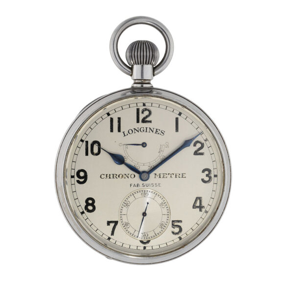 Extremely rare Swiss steel open faced deck chronometer Circa 1915