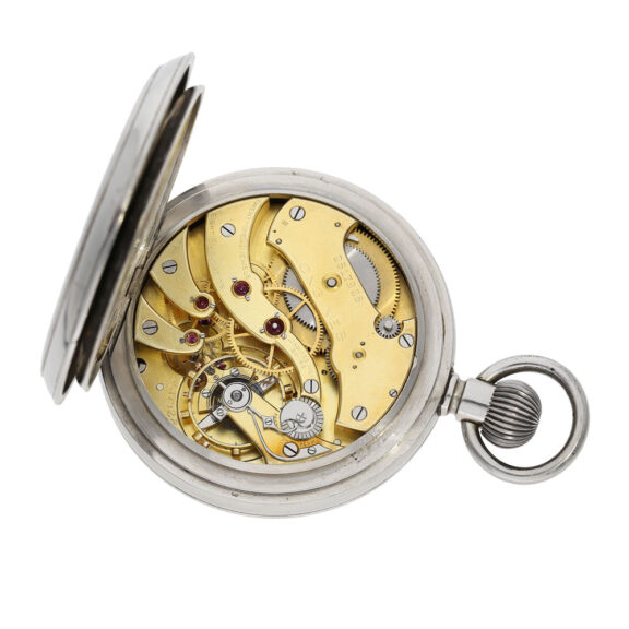 Extremely rare Swiss steel open faced deck chronometer Circa 1915 Extremely rare Swiss steel open faced deck chronometer Circa 1915