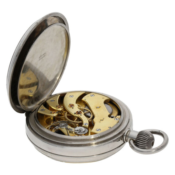 Extremely rare Swiss steel open faced deck chronometer Circa 1915 Extremely rare Swiss steel open faced deck chronometer Circa 1915