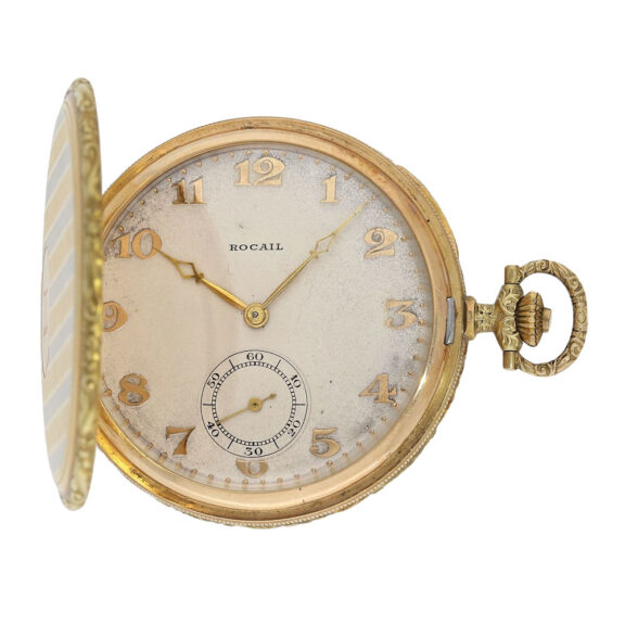 Swiss 14K gold hunting cased Art Deco lever watch Circa 1925 Swiss 14K gold hunting cased Art Deco lever watch Circa 1925