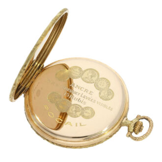 Swiss 14K gold hunting cased Art Deco lever watch Circa 1925 Swiss 14K gold hunting cased Art Deco lever watch Circa 1925