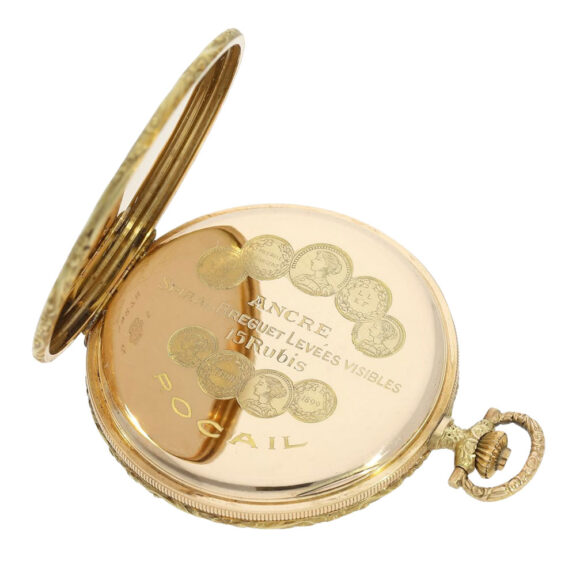 Swiss 14K gold hunting cased Art Deco lever watch Circa 1925 Swiss 14K gold hunting cased Art Deco lever watch Circa 1925