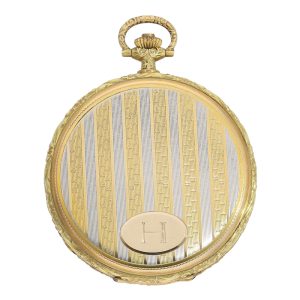 Swiss 14K gold hunting cased Art Deco lever watch Circa 1925