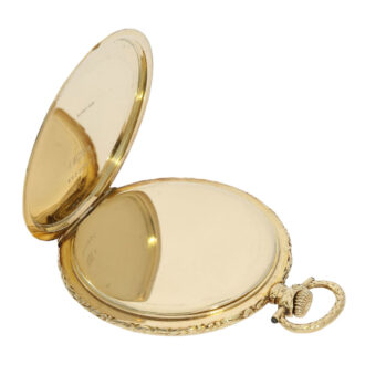 Swiss 14K gold open faced Art Deco dress watch Circa 1928