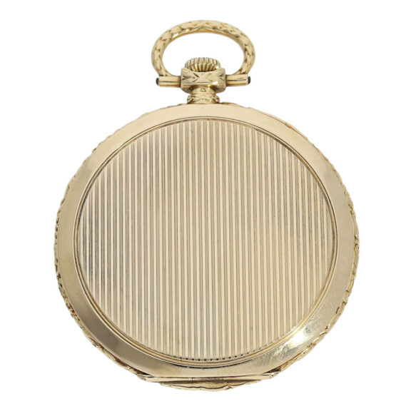 Swiss 14K gold open faced Art Deco dress watch Circa 1928 Swiss 14K gold open faced Art Deco dress watch Circa 1928