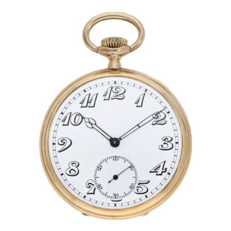 Swiss 14K rose gold open faced lever precision watch Circa 1910