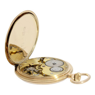 Swiss 14K rose gold open faced lever precision watch Circa 1910