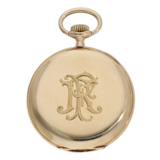 Swiss 14K rose gold open faced lever precision watch Circa 1910