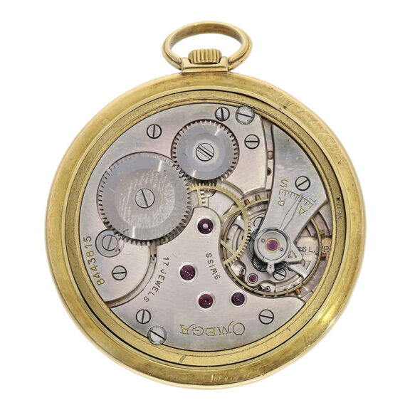 Swiss 18K gold open faced Art Deco dress watch Circa 1935 Swiss 18K gold open faced Art Deco dress watch Circa 1935
