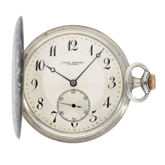 Swiss niëllo silver Art Nouveau lever pocket watch Circa 1900 Swiss niëllo silver Art Nouveau lever pocket watch Circa 1900