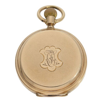 Swiss gold double dialled ankerchronometer with calendar Circa 1880