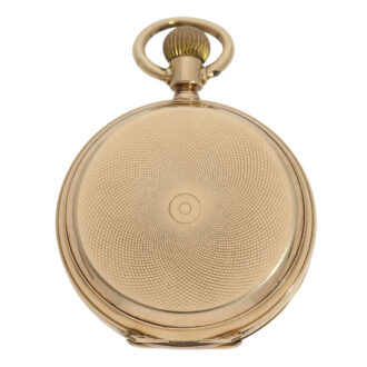 Swiss gold double dialled ankerchronometer with calendar Circa 1880