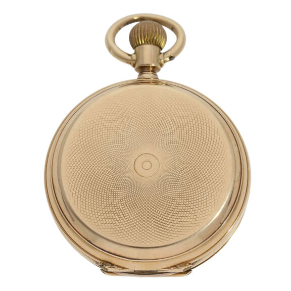 Swiss gold double dialled ankerchronometer with calendar Circa 1880 Swiss gold double dialled ankerchronometer with calendar Circa 1880
