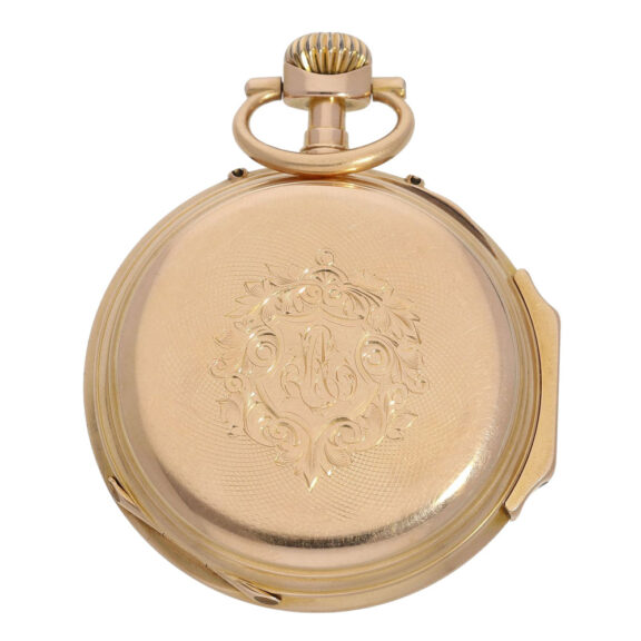 Swiss rose gold Louis XV Lépine ankerchronometer with calendar Circa 1870 Swiss rose gold Louis XV Lépine ankerchronometer with calendar Circa 1870